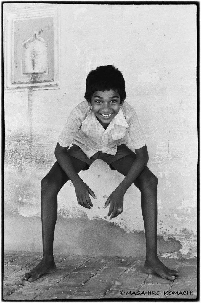 "Boy, Indian portrait, 1987 work "