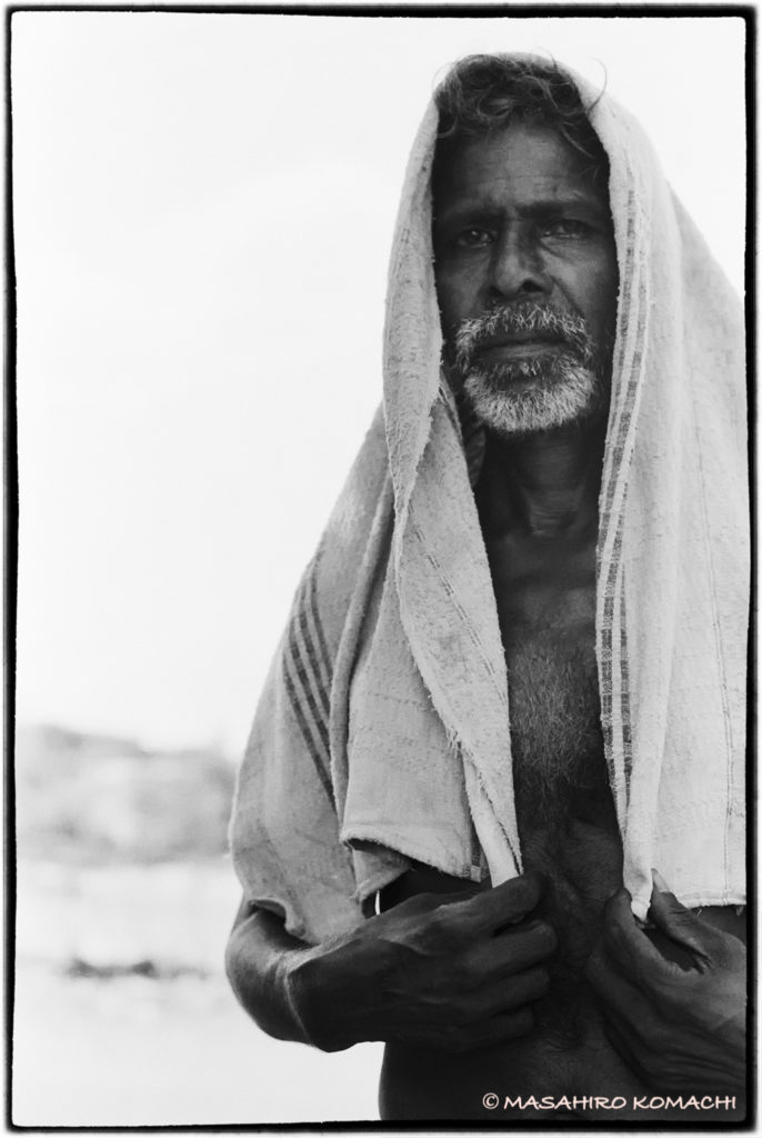優しさと哀愁の親父・インド人のポートレイト・1987年の作品