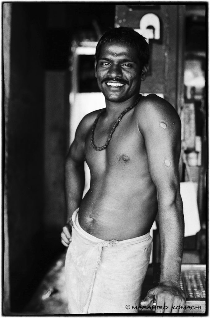 A portrait of a lively male Indian, 1987